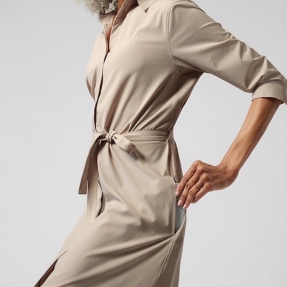 Athleta Urbanite Textured Maxi Dress Size M